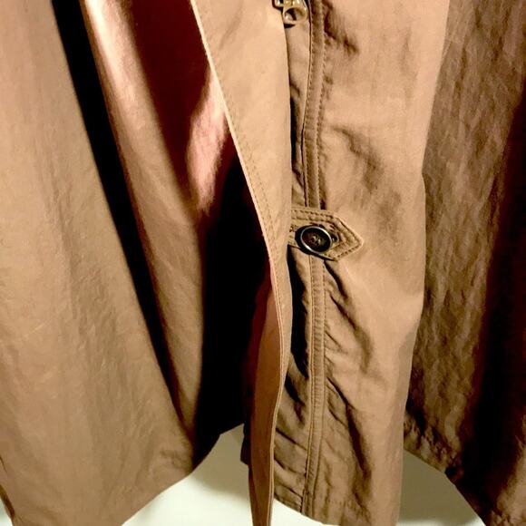 Eddie Bauer Long Breen Winter Rayon Goose Down Filled Coat. L - Picture 8 of 9